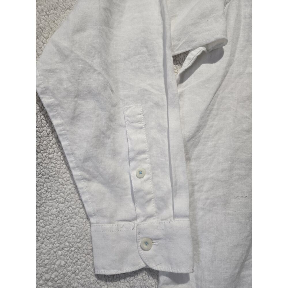 Tommy Bahama Long Sleeve Shirt Sea Glass Breezer White Solid Linen New XXL - Picture 6 of 11